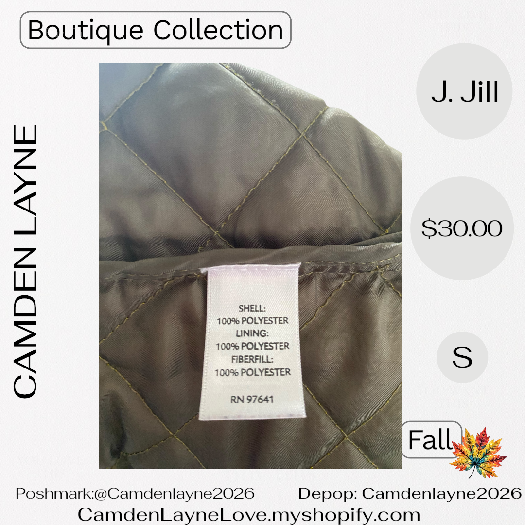 J. Jill Olive Quilted Vest