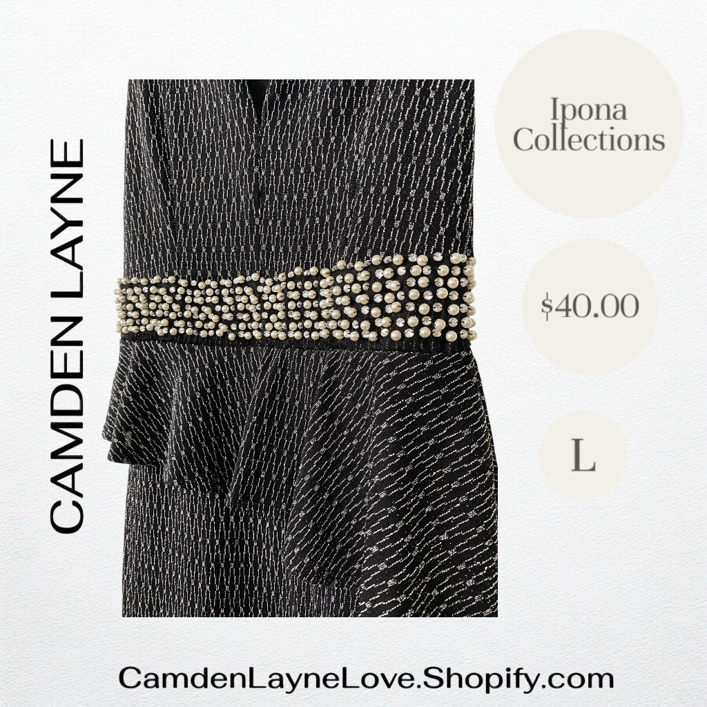 Black Ipona Peplum Dress