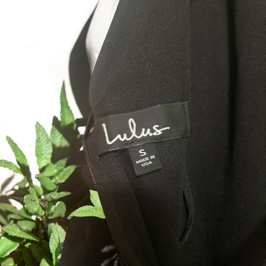 Black Velvet Sequined Cocktail Dress - Camden Layne