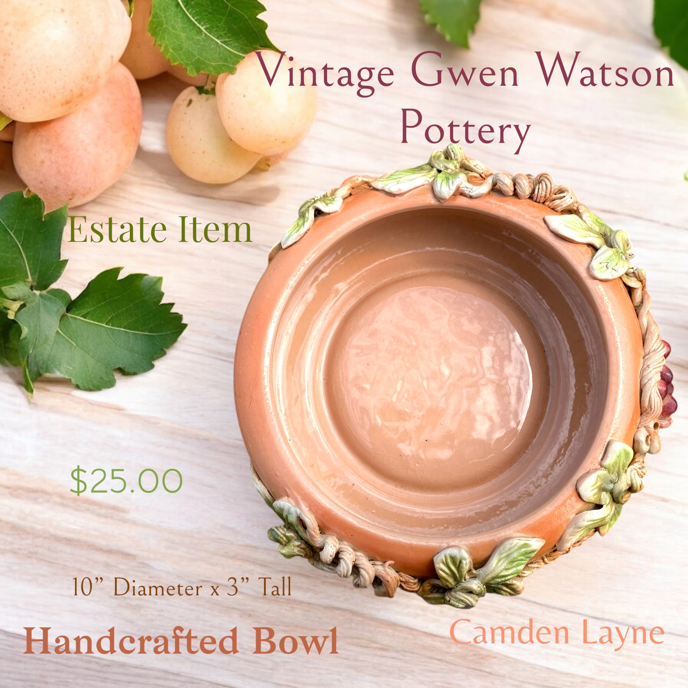 Vintage Gwen Watson Pottery - Camden Layne