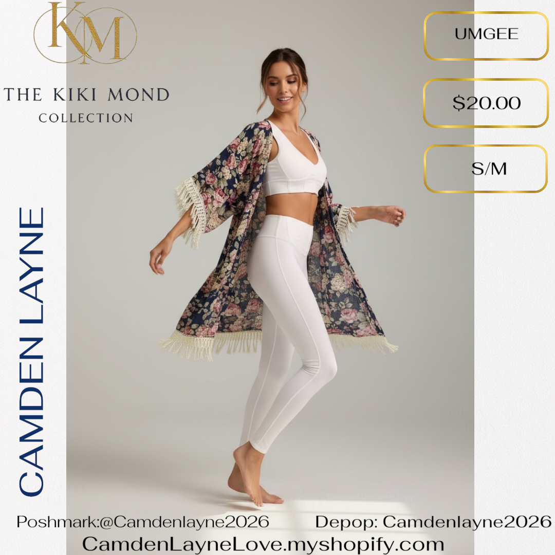 Umgee Floral Lace Bottom Kimono