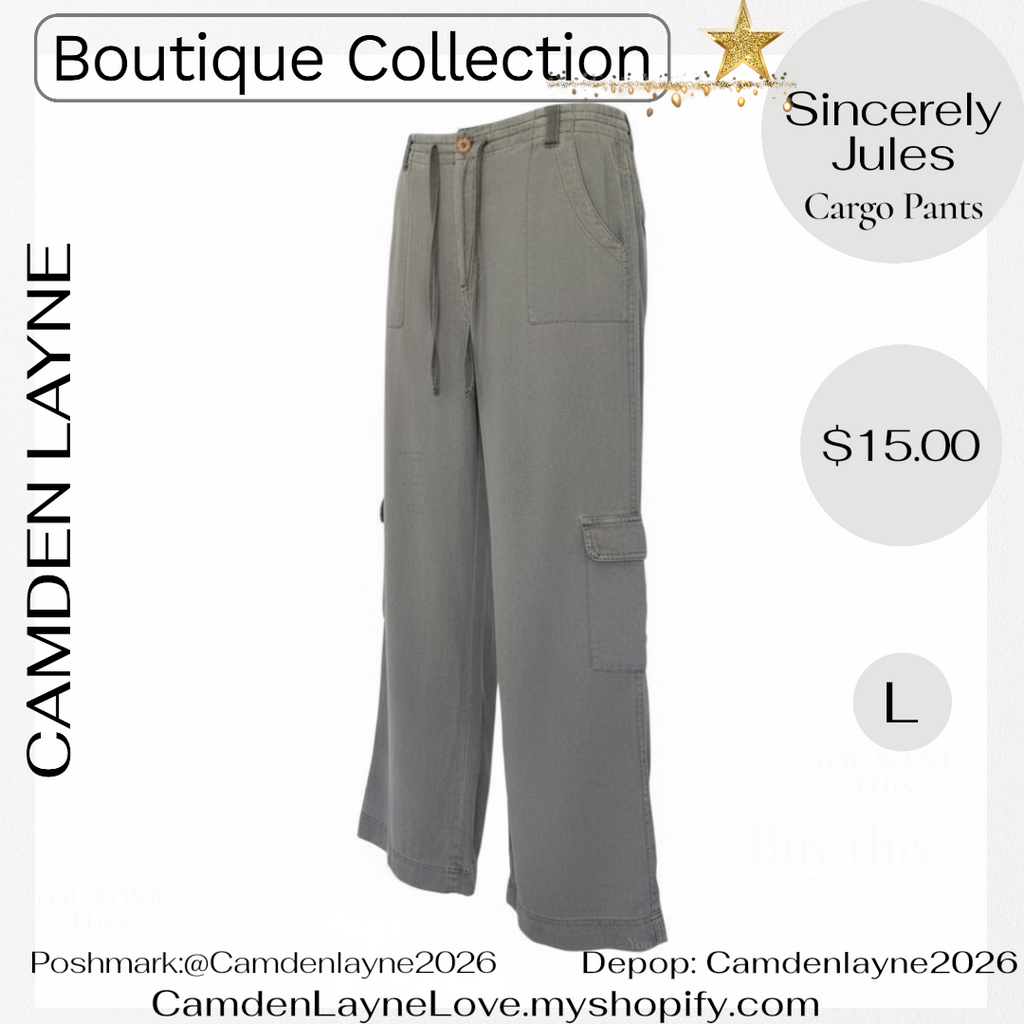 Sincerely Jules Gray Cargo Pants
