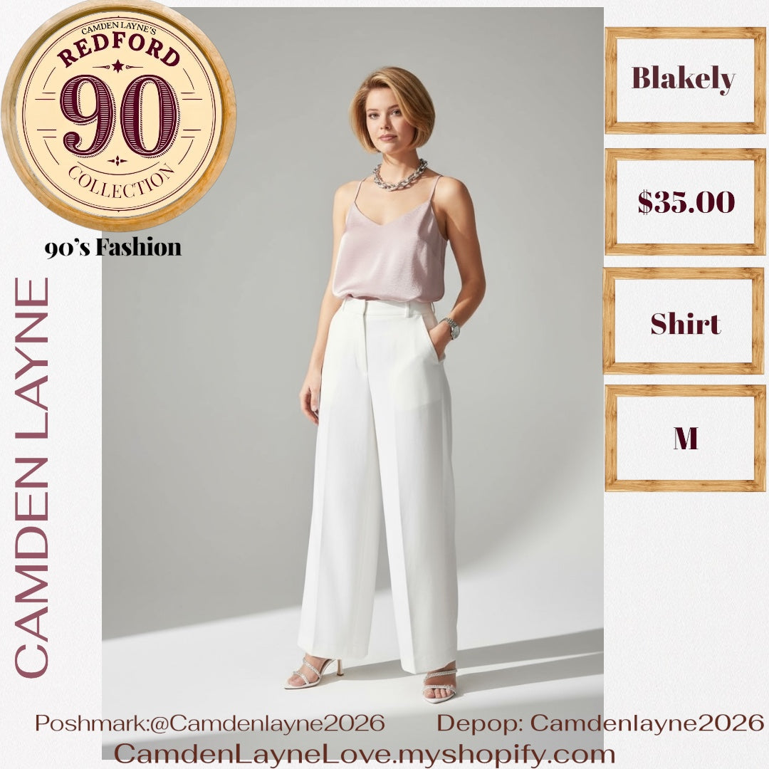 Blakely Pink Iridescent Crop Blouse