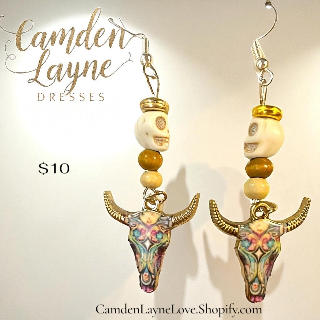 Colorful Skull Earrings