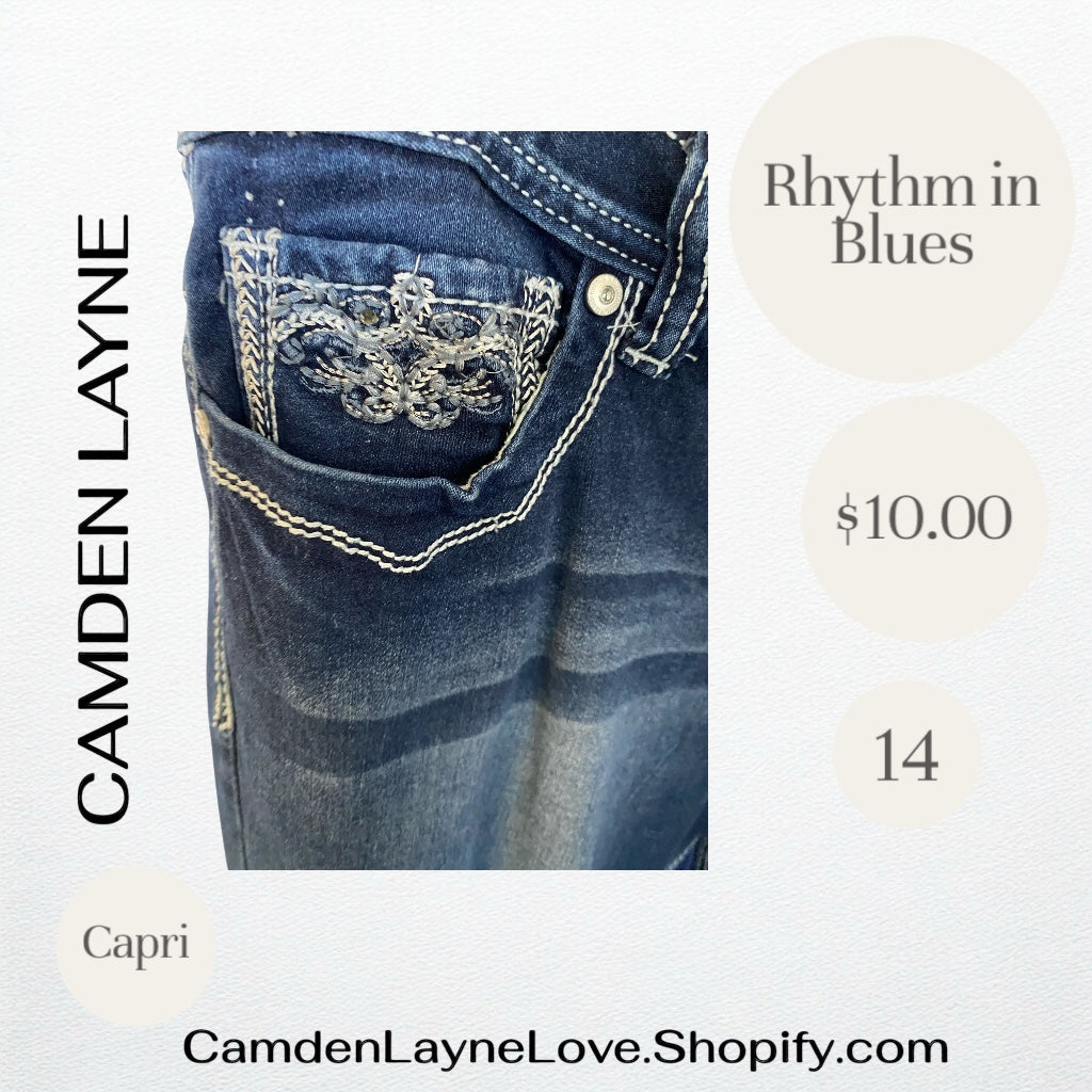 Rhythm in Blue Capri Jeans