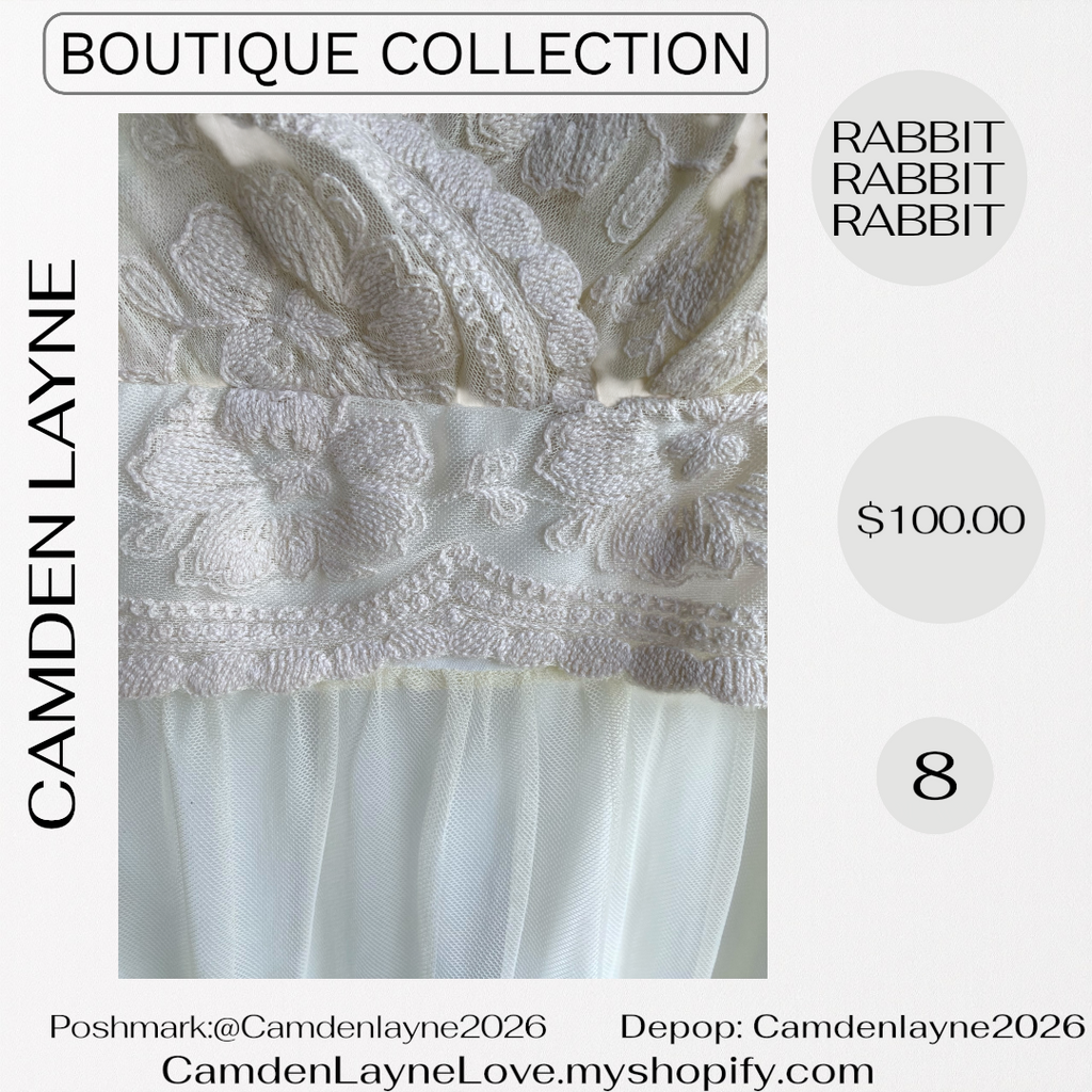 Rabbit Lace Embroidered Gown