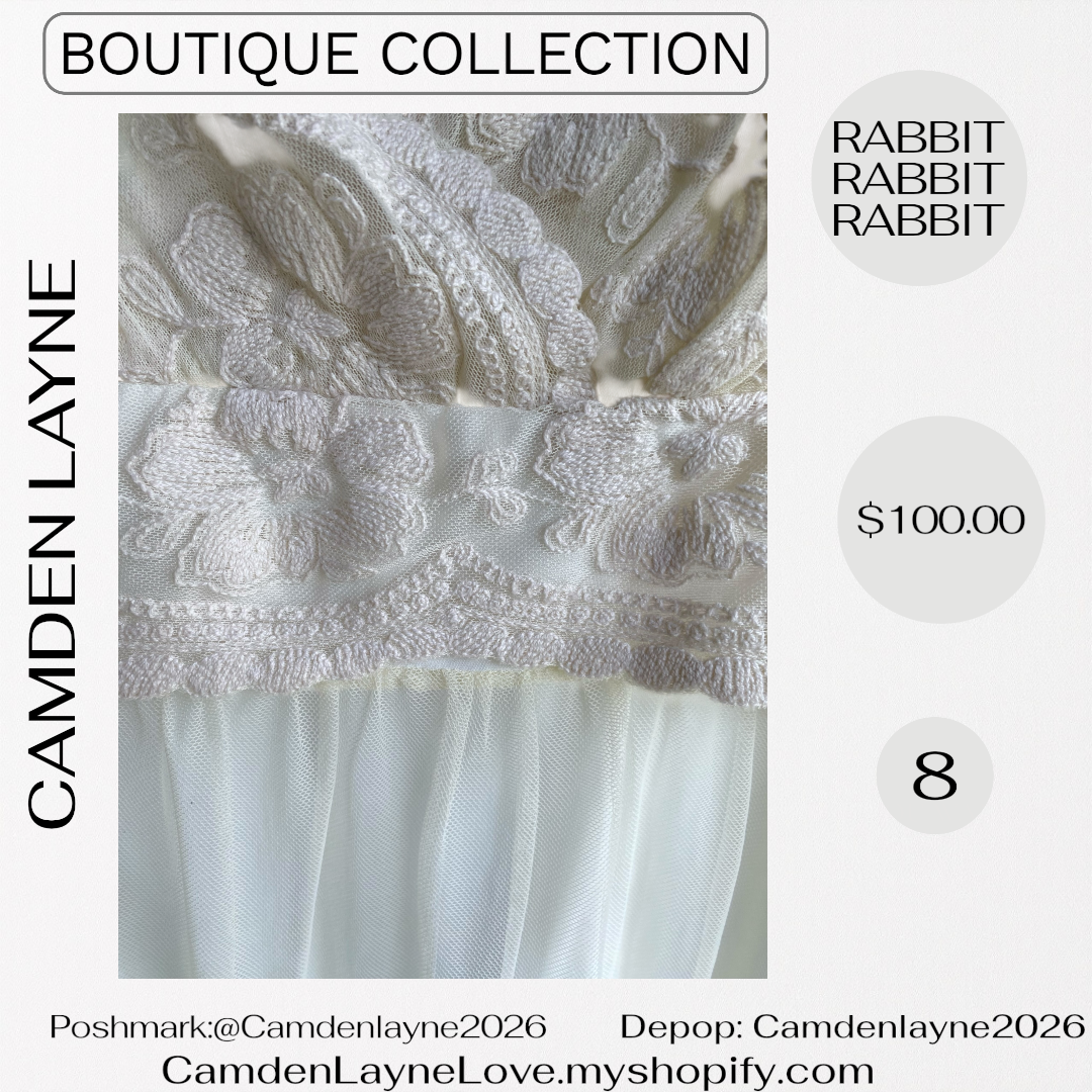 Rabbit Lace Embroidered Gown