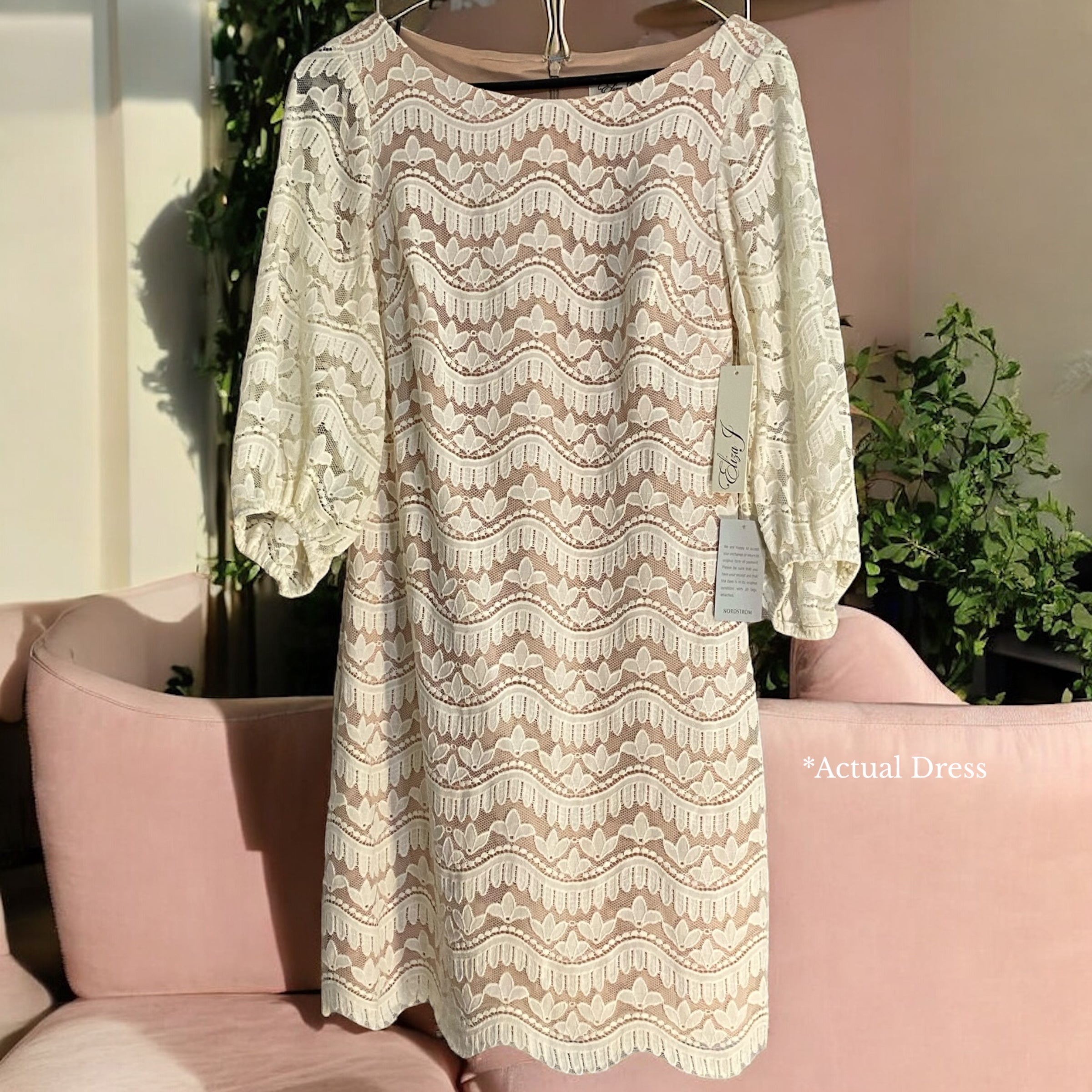 Eliza J Embroidered Lace Shift Dress - Camden Layne