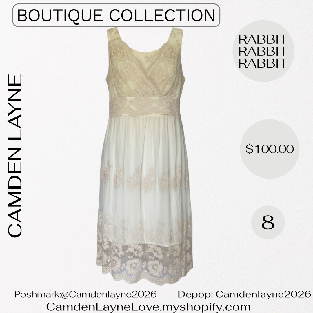 Rabbit Lace Embroidered Gown