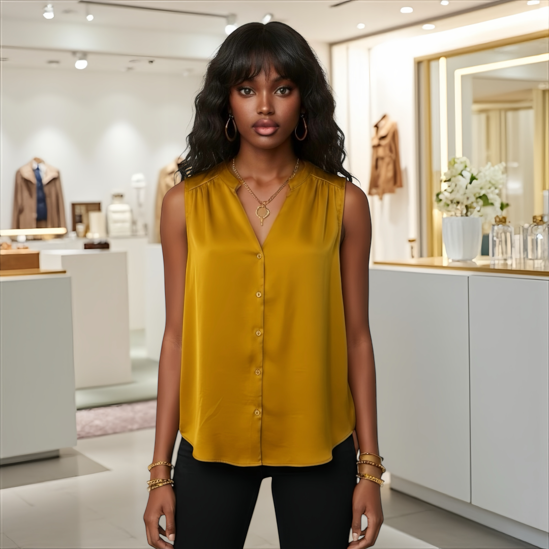 Banana Republic Mustard Blouse