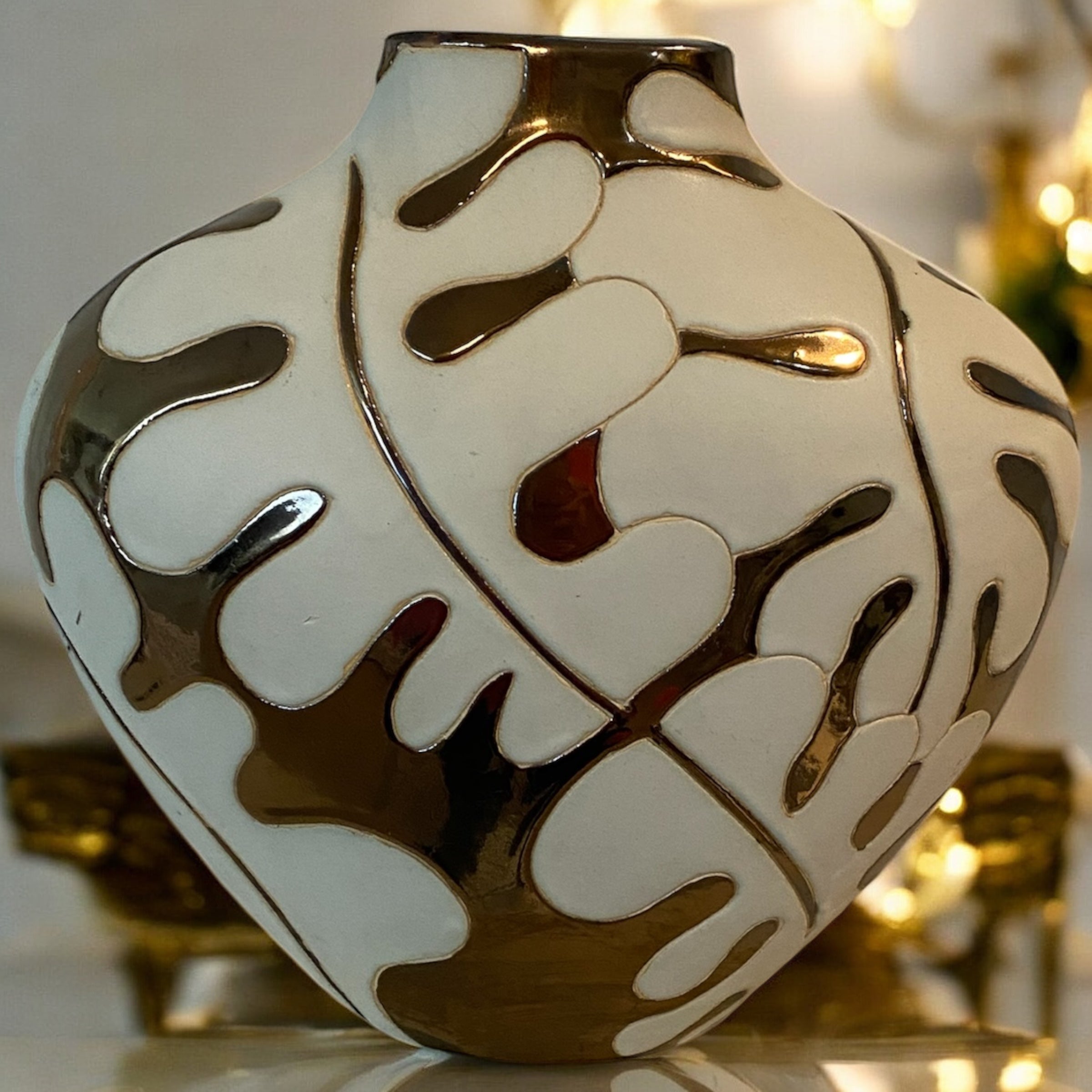 Gold Dipped & Ivory Vase - Camden Layne