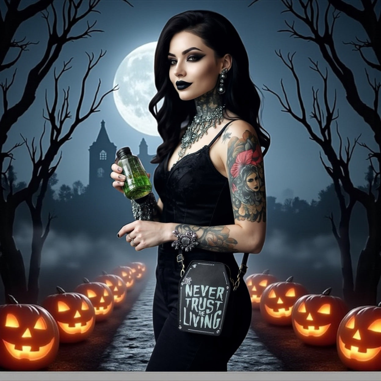 Never Trust The Living Coffin Purse