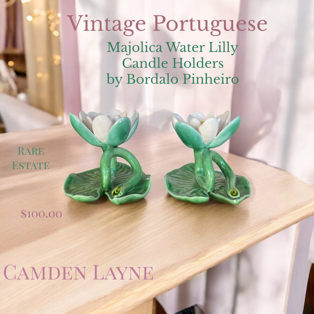 Raphael Bordalo Pinheiro Candle Holders- set - Camden Layne