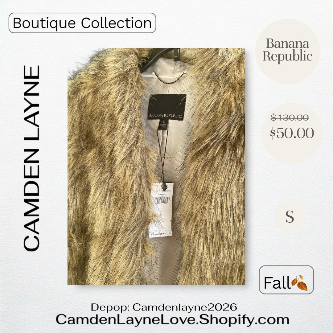 Banana Republic Faux Fur Vest
