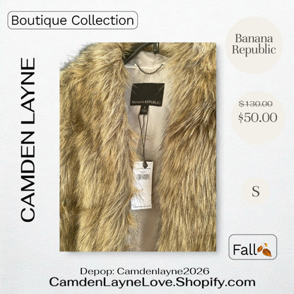 Banana Republic Faux Fur Vest
