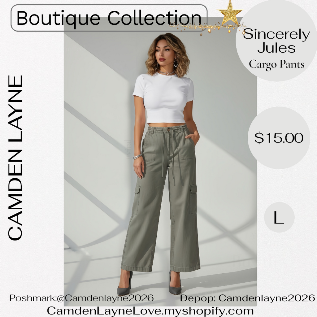Sincerely Jules Gray Cargo Pants