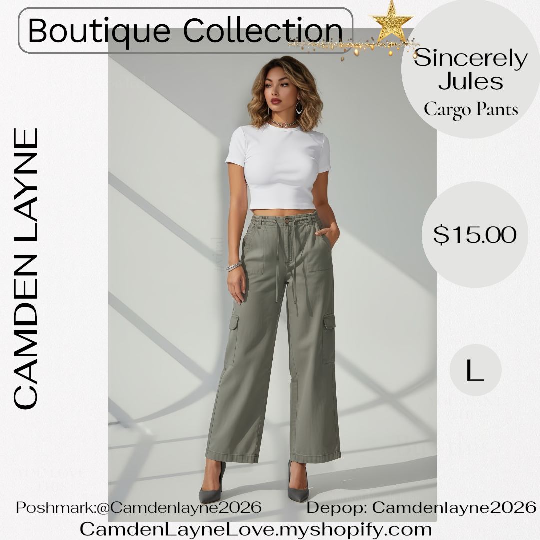 Sincerely Jules Gray Cargo Pants