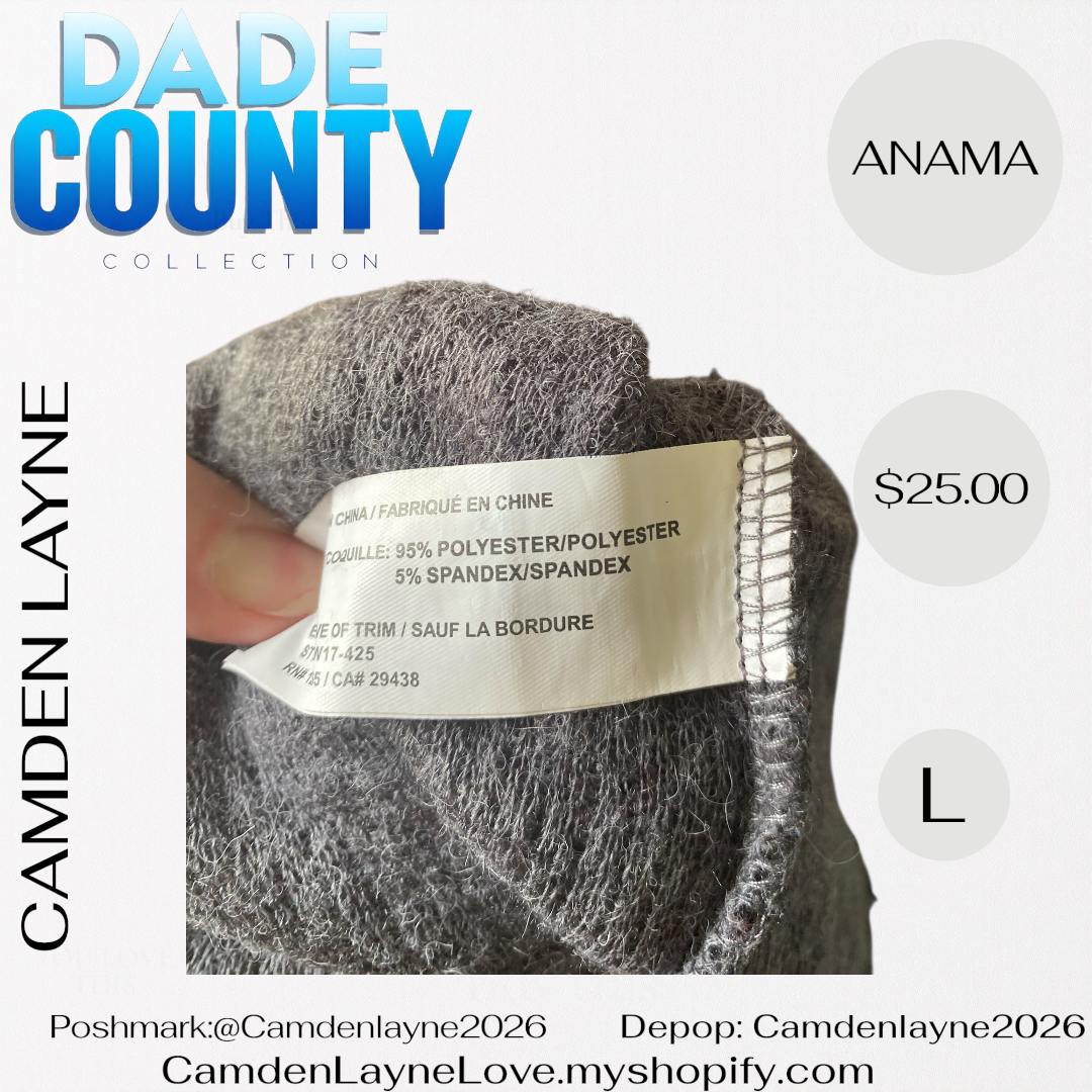 ANAMA Dark Gray Knitted Pullover