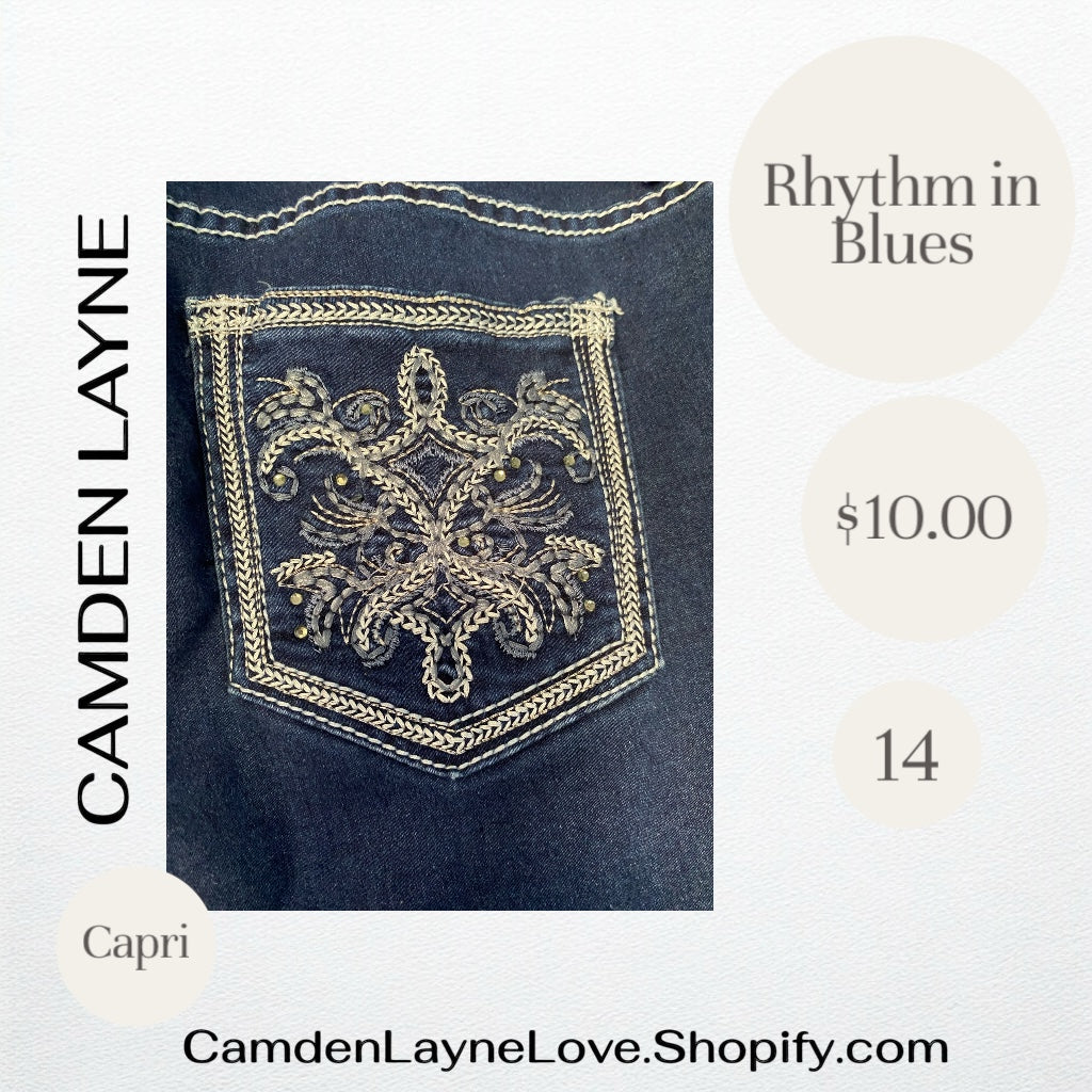 Rhythm in Blue Capri Jeans