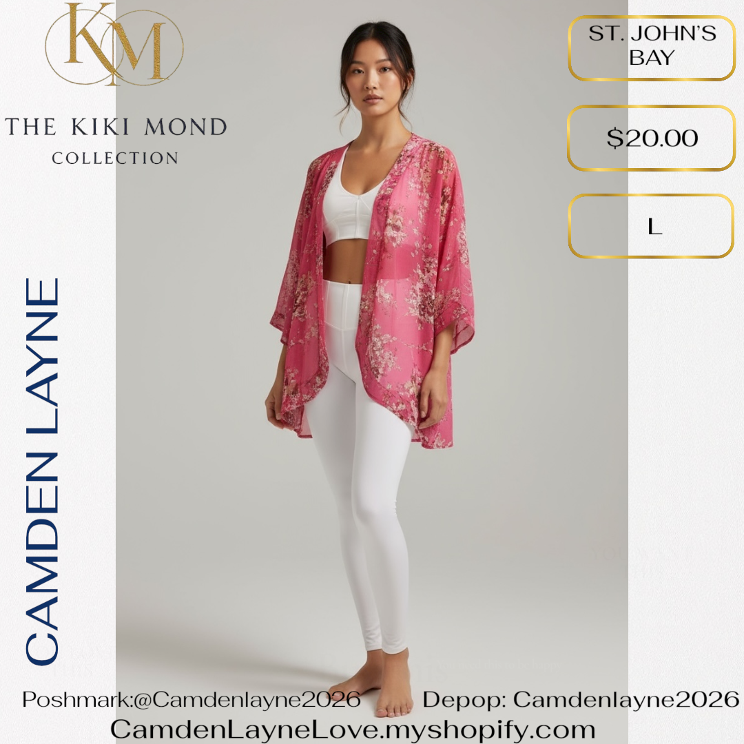 At.John’s Bay Pink Floral Kimono