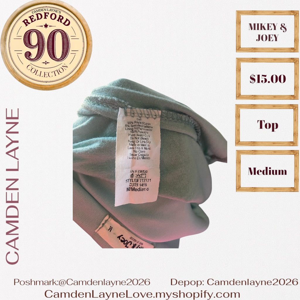 Mikey & Joey Aqua tank with pleated waist