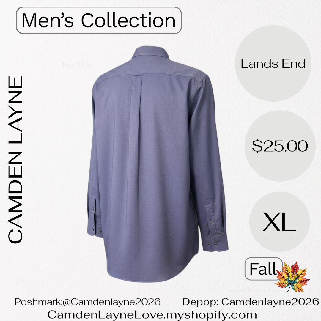 Lands End XL Blue Long Sleeve