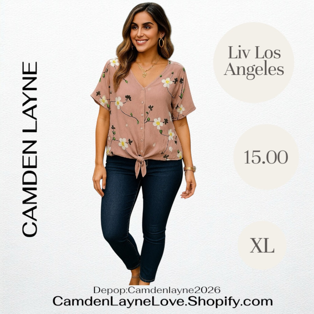 Pink Embroidered Liv Los Angeles