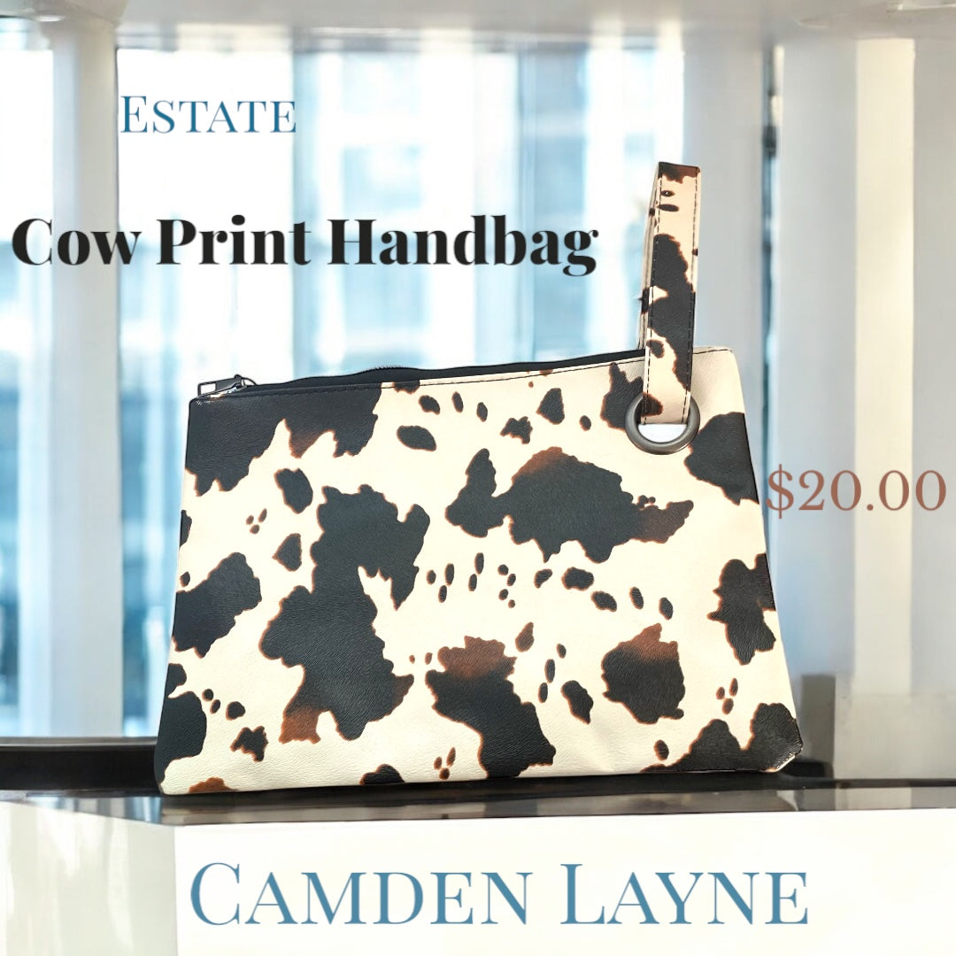 Cow Print Handbag - Camden Layne
