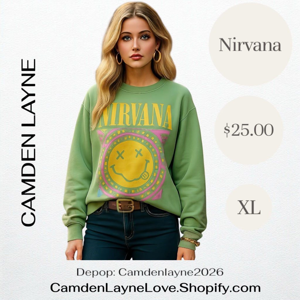 Nirvana Green Pull Over