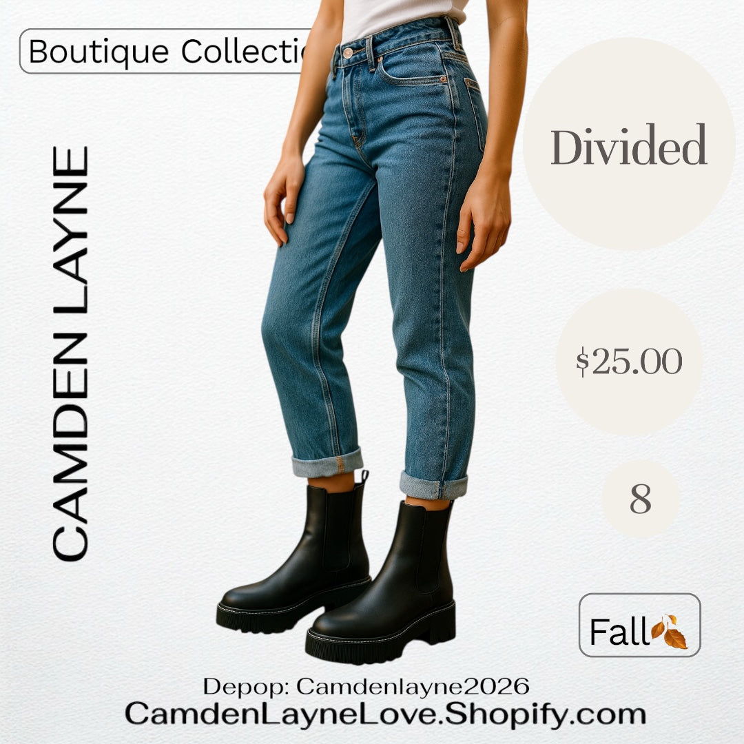 Divided Black Chelsea Boots 8-8.5