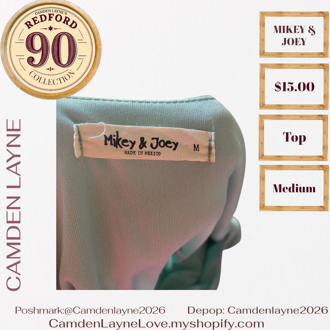 Mikey & Joey Aqua tank with pleated waist