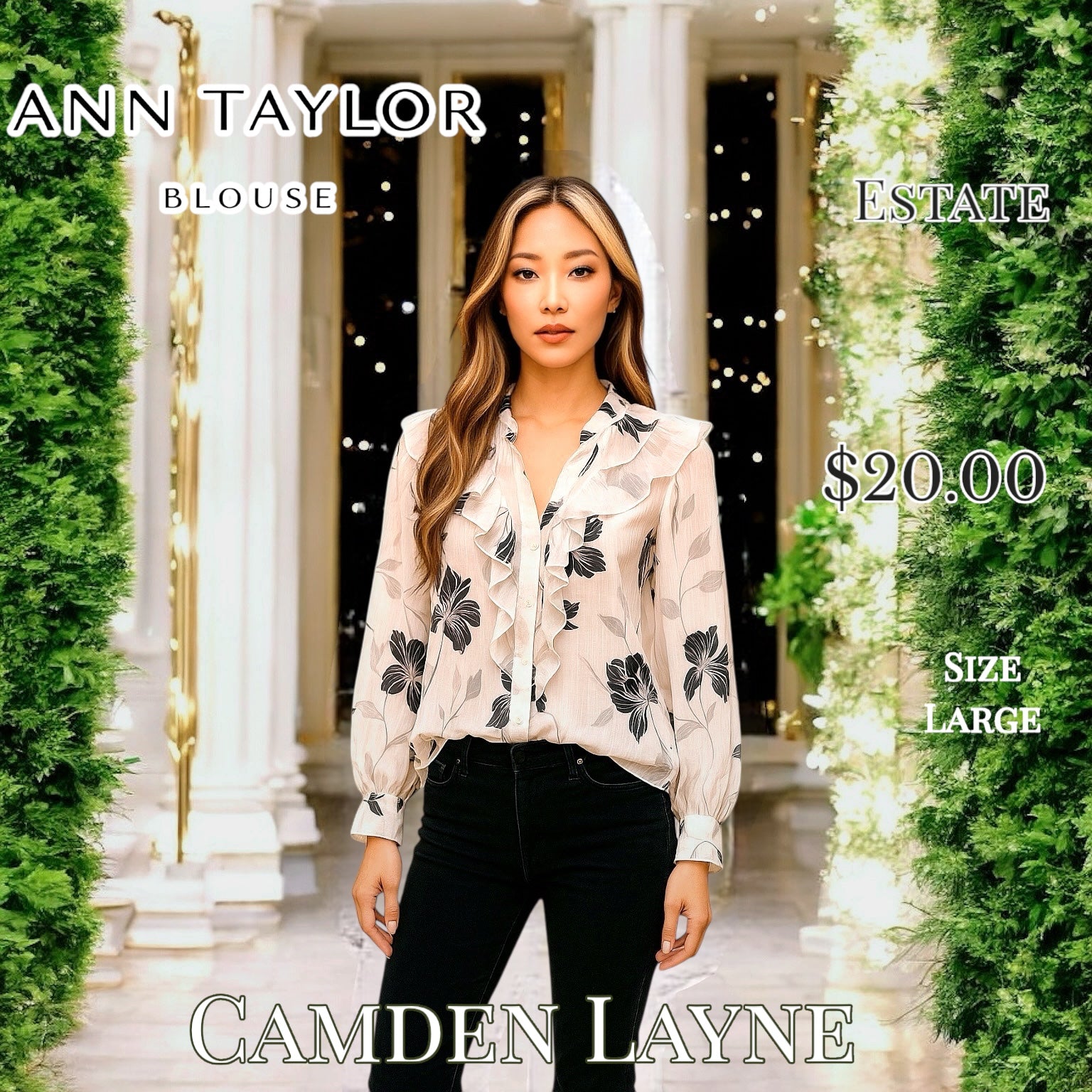 Ann Taylor Chiffon Ruffled Blouse - Camden Layne