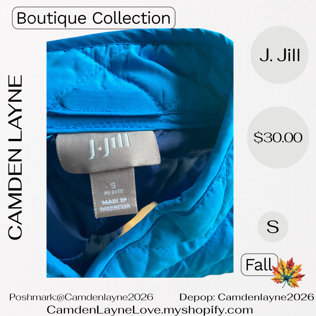 J. Jill Blue Quilted Vest