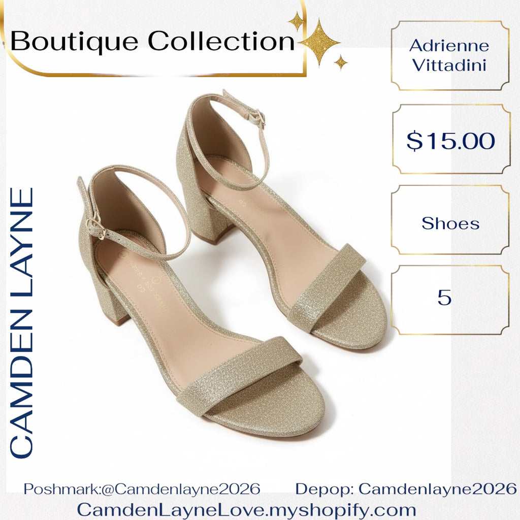 Adrienne Vittadini Gold Heels