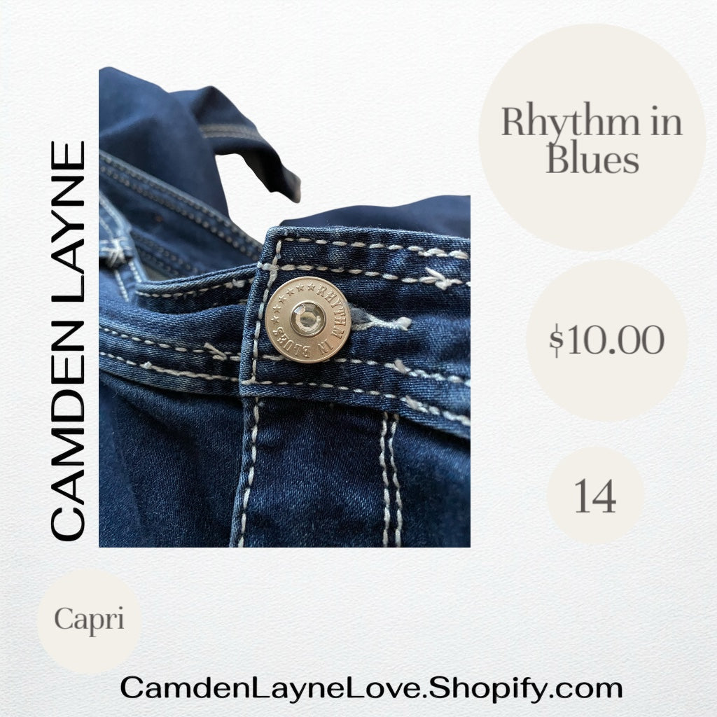 Rhythm in Blue Capri Jeans