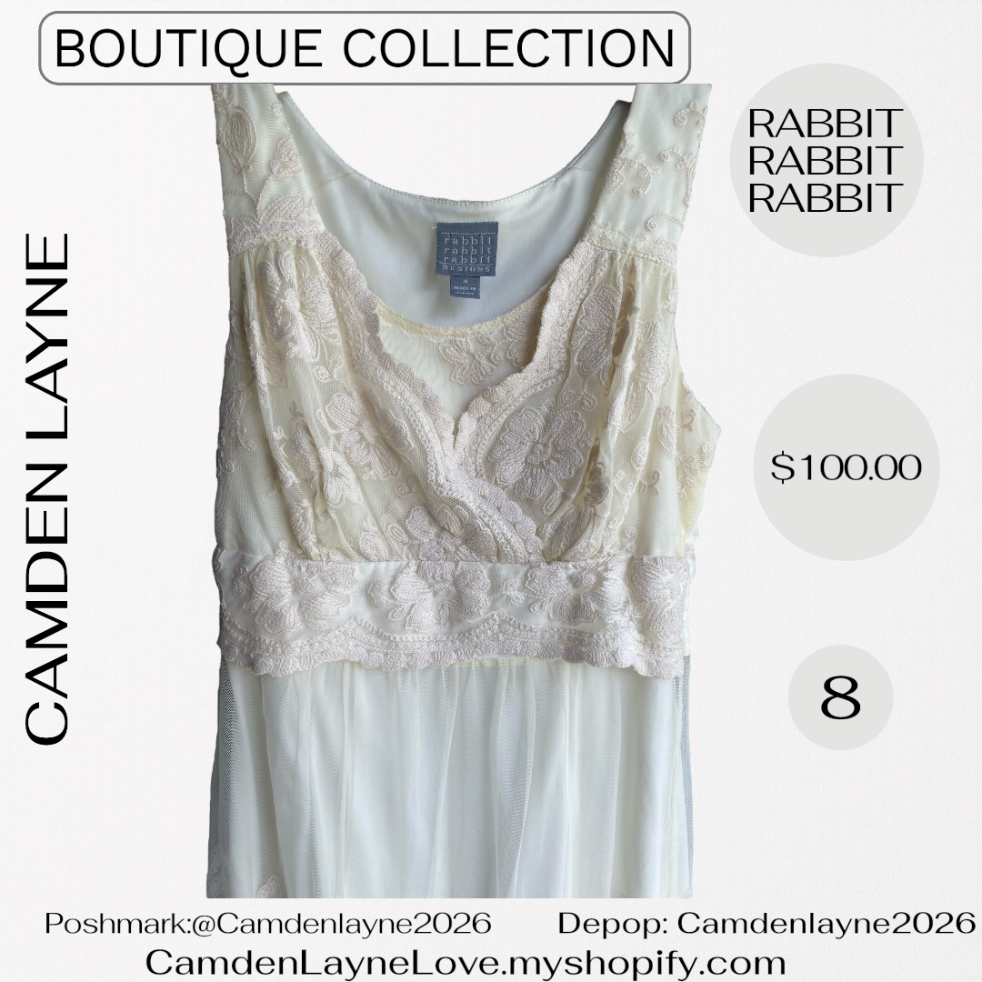 Rabbit Lace Embroidered Gown