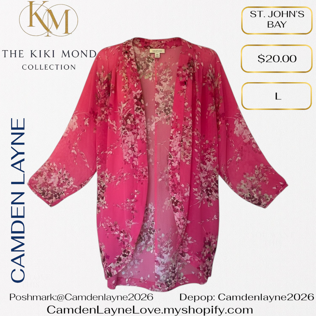 At.John’s Bay Pink Floral Kimono