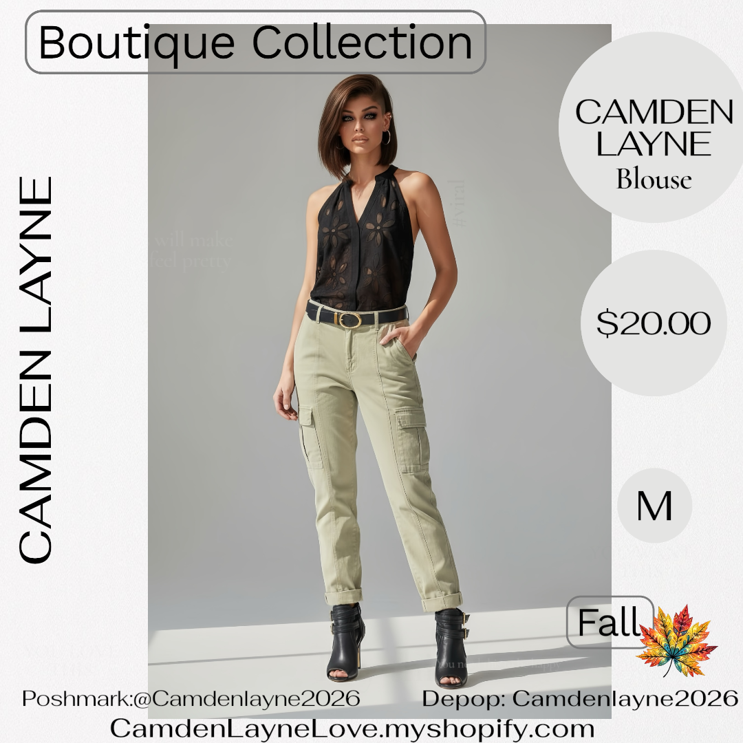 Camden Layne Mesh Embroidered Blouse