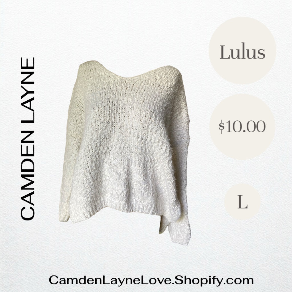 Lulus White Eyelash Sweater