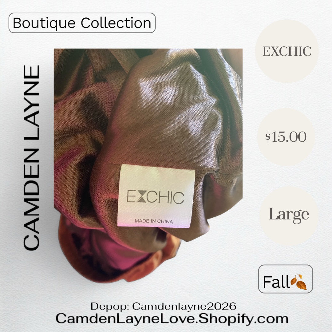 Exchic Faux Suede Long Skirt