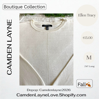 Ellen Tracy Ivory Sweater