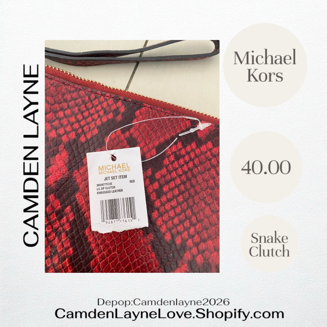 Michael Kors Snake Clutch