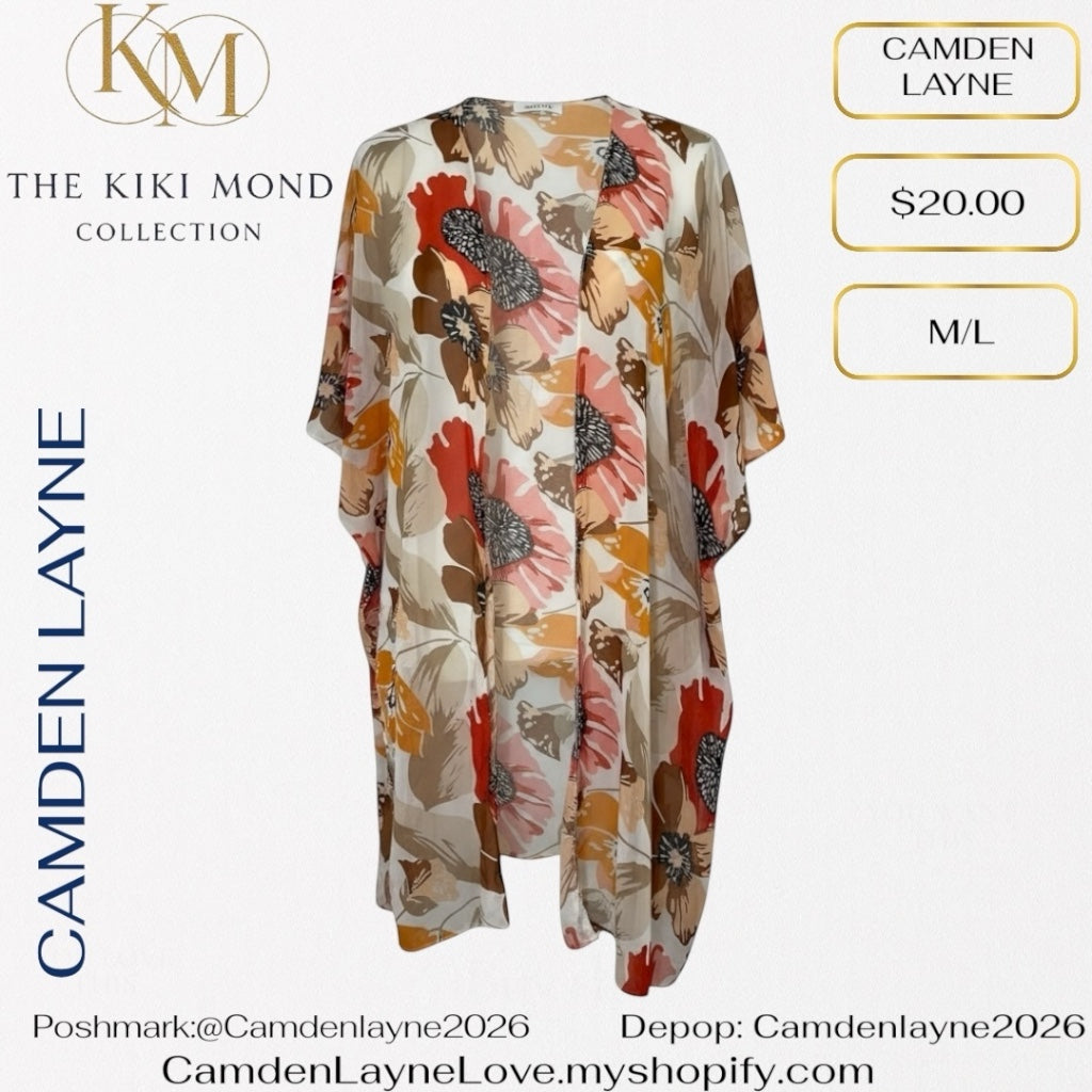 Camden Layne Peony Floral Kimono