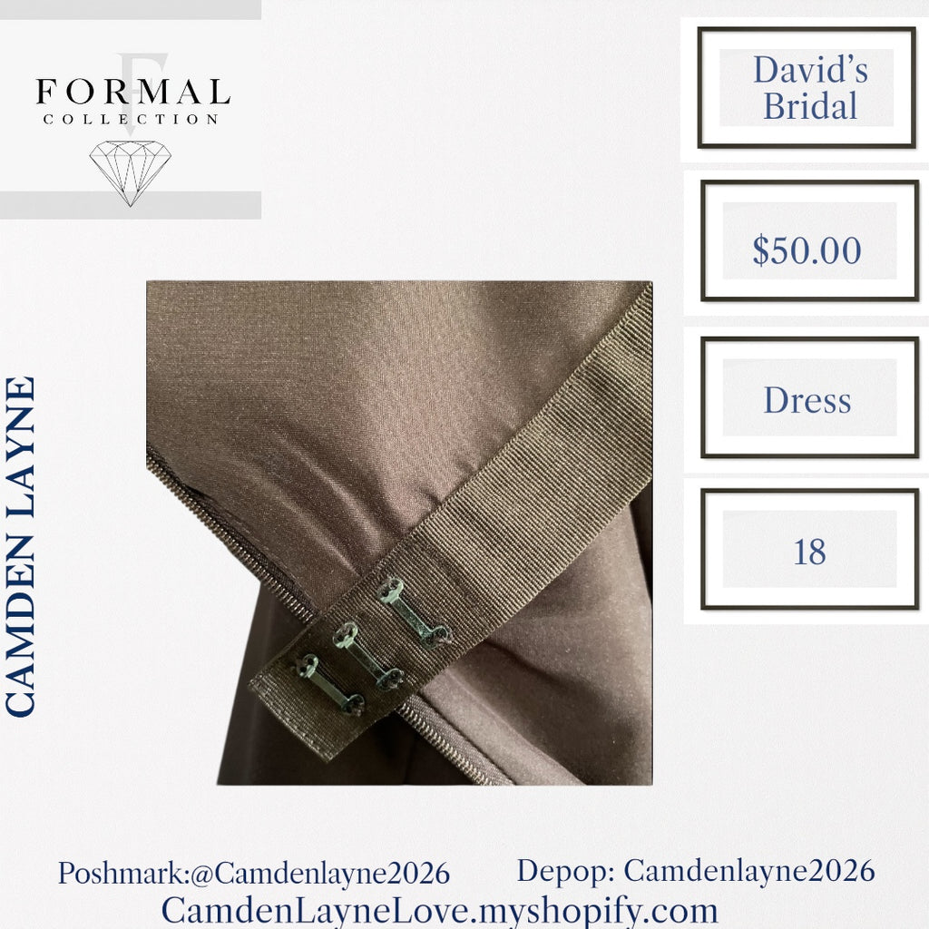 Chocolate Brown Davids BridalFormal Gown