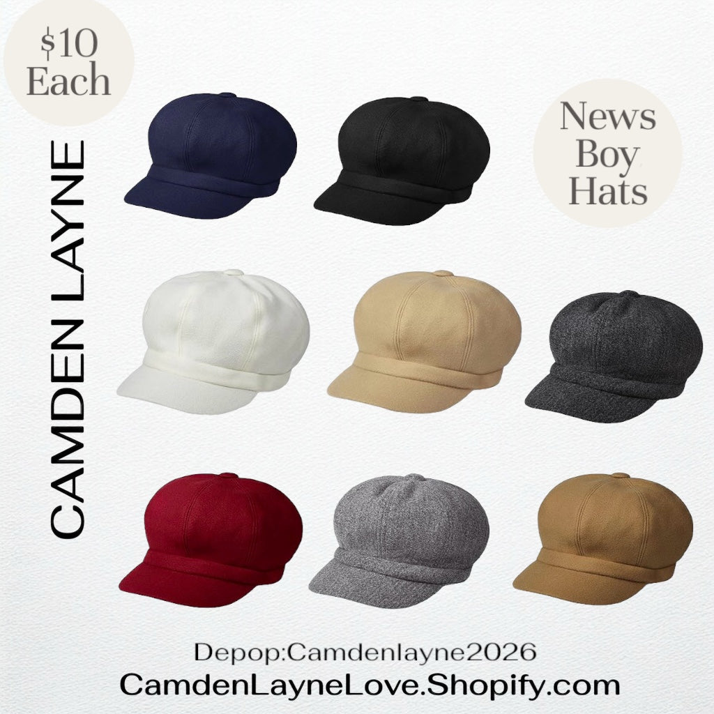 California White Newsboy Hat