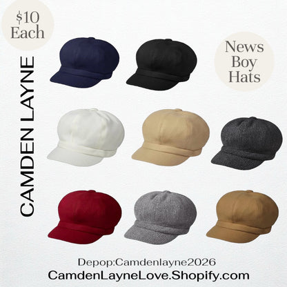 News Boy Navy Hat