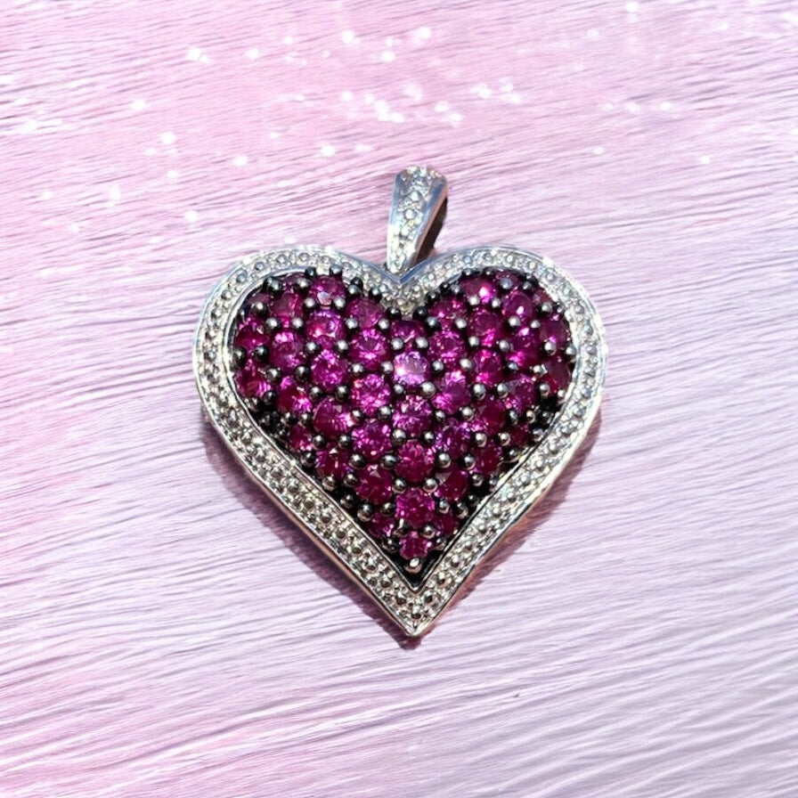 Sterling Silver Pink Sapphire Pendant - Camden Layne