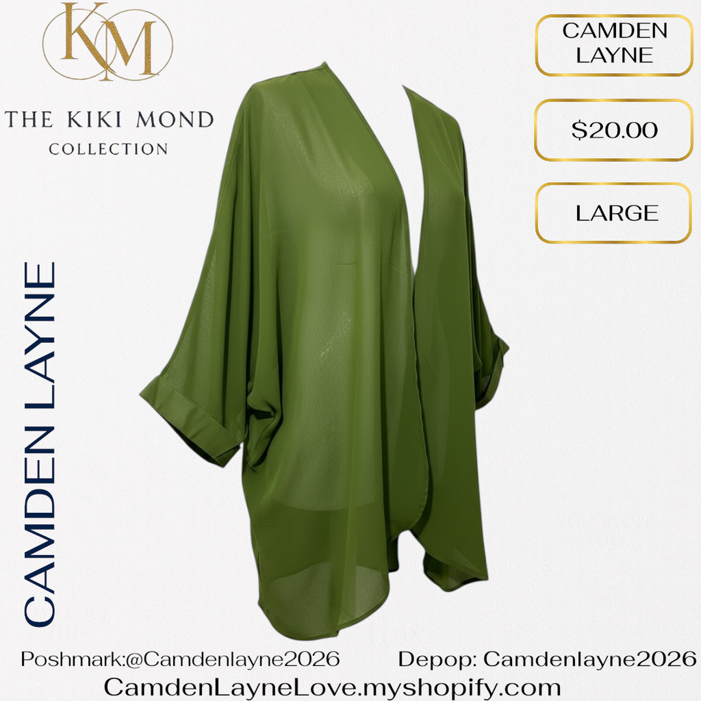 Camden Layne Green Sheer Kimono