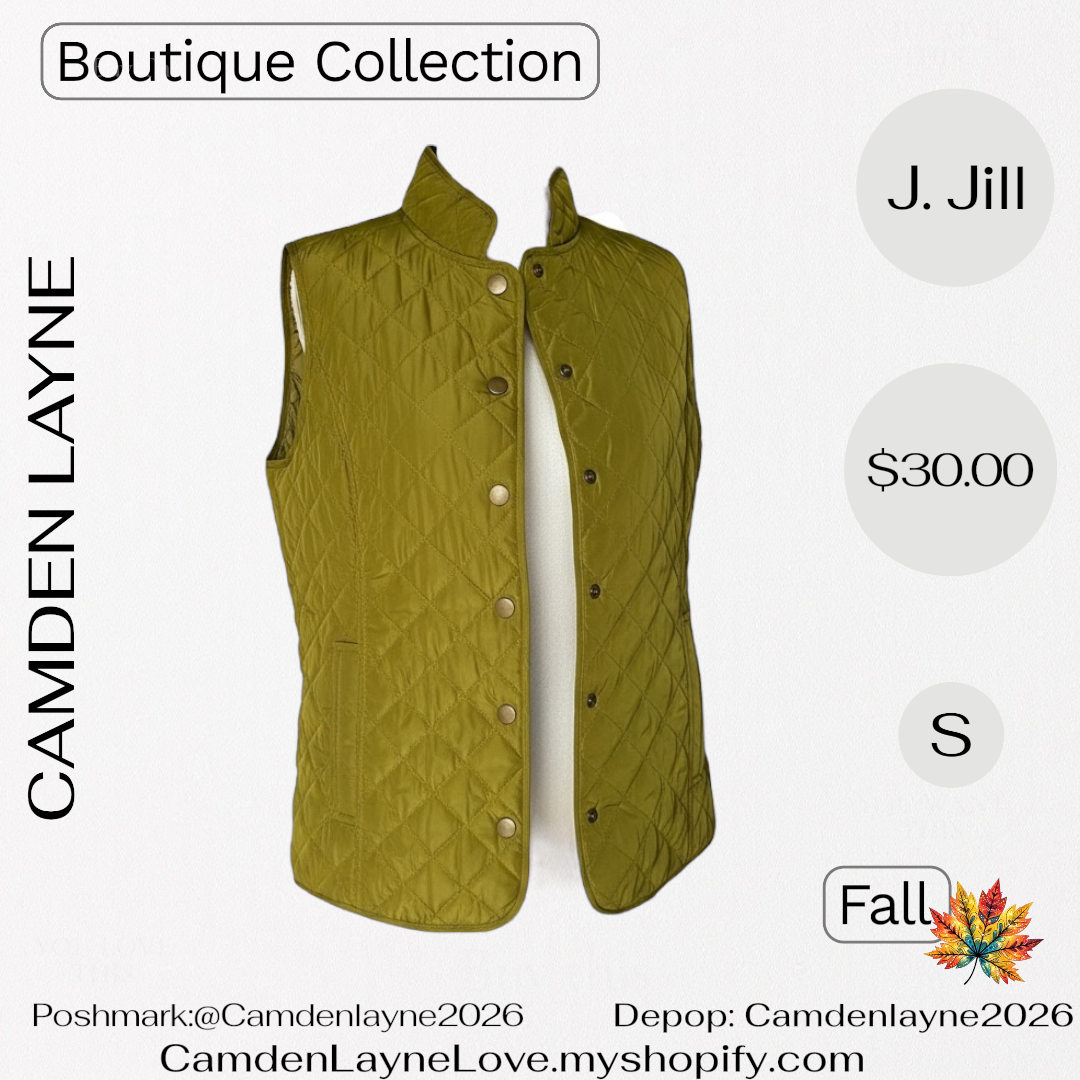 J. Jill Olive Quilted Vest
