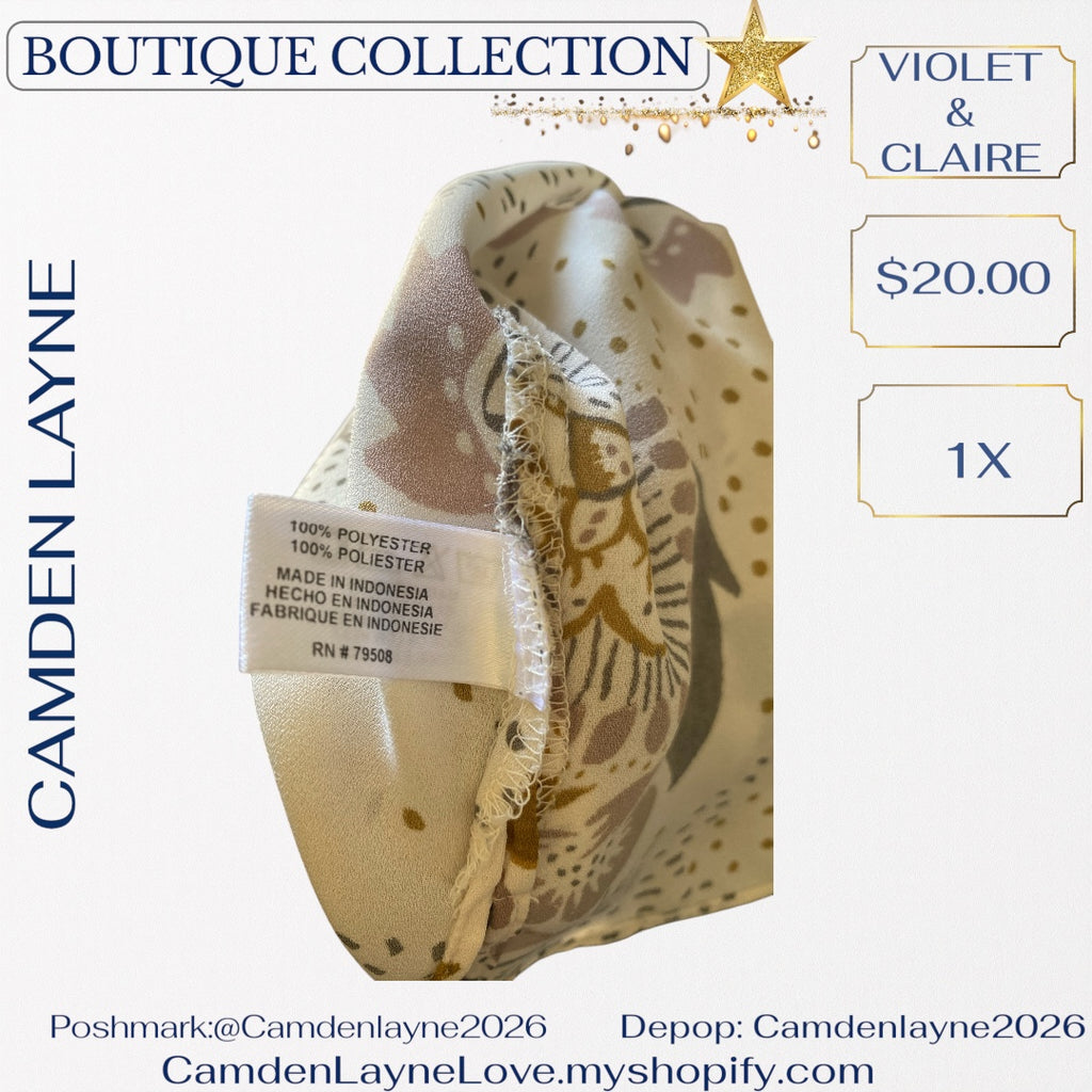 Violet & Clair Tranquil Print will bell sleeves